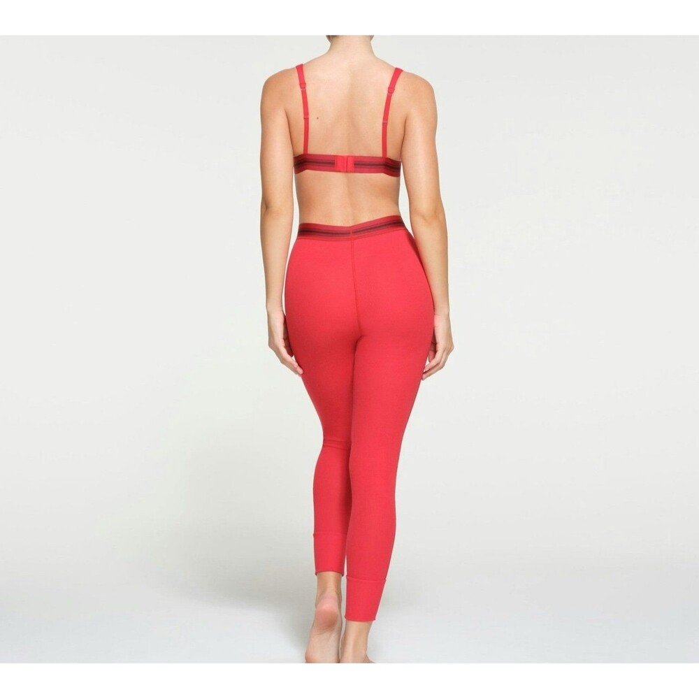 Cotton Rib Legging Red - Picture 2 of 6
